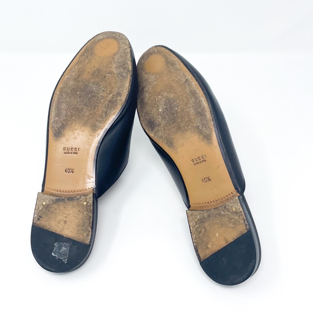 GUCCI Authenticated Princetown Black Leather Horsebit Loafer Mule 10.5 - Picture 9 of 11